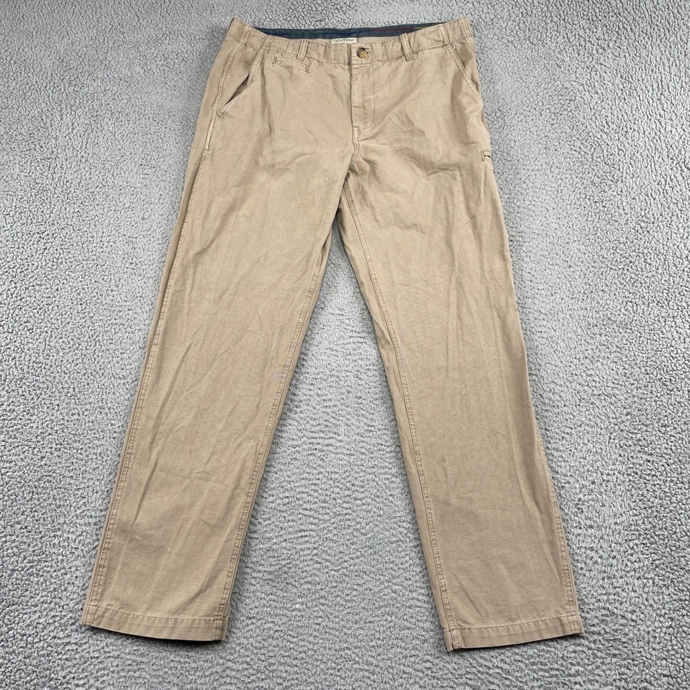 Carbon 2 Cobalt Pants Mens 34 Tan Bedrock Canvas Straight Leg Cotton Casual